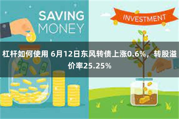 杠杆如何使用 6月12日东风转债上涨0.6%，转股溢价率25.25%