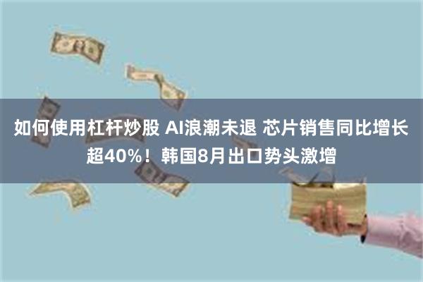 如何使用杠杆炒股 AI浪潮未退 芯片销售同比增长超40%！韩国8月出口势头激增